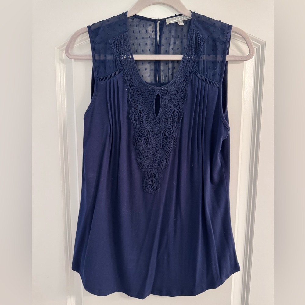Daniel Rainn Navy Sleeveless Top